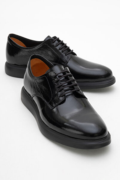 Dericlub DERİCLUB Чоловічі класичні черевики з шнурівкою на рівній підошві, натуральна шкіра FR 226815 ЧОРНИЙ