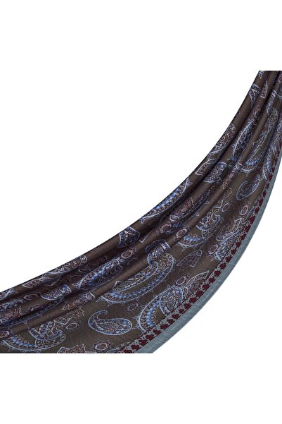 ipekevi Mesopotamia Patterned Tensel Shawl 02888-Silver Mink
