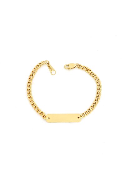 MOHI Fine Jewellery Bratara cu placuta din aur galben de 14k