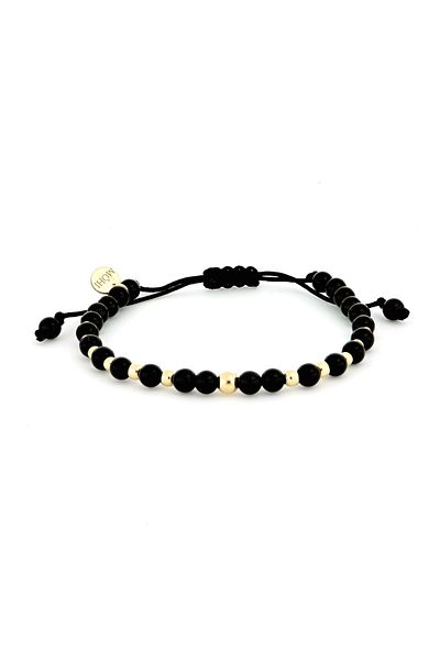 MOHI Fine Jewellery 14k yellow gold ball string bracelet