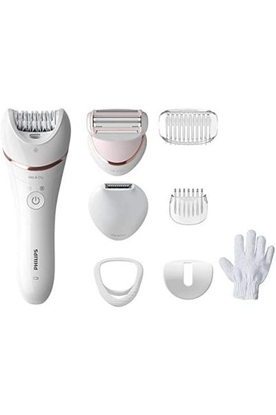Philips Epilator Series 8000 BRE720/01, Wet/Dry, 8 Accessories