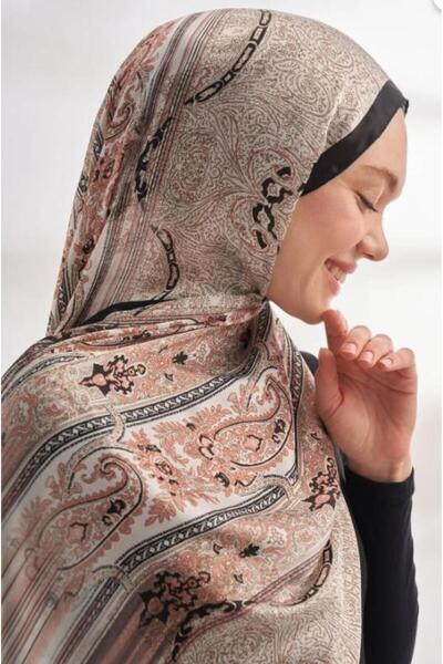 ARMANDA Imported Voile Nuit Pattern Shawl 04463-Black Yavruağzı