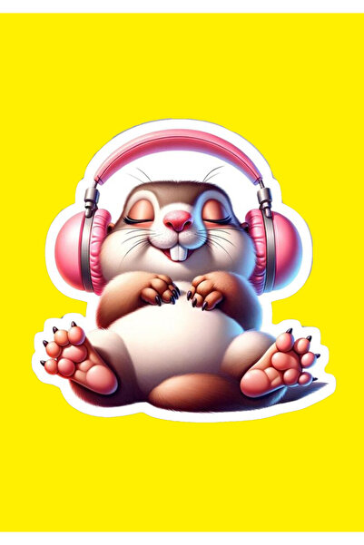 MegaSticker ملصق السنجاب الكسول للسيارة والدراجة النارية وخوذة الكمبيوتر المح...