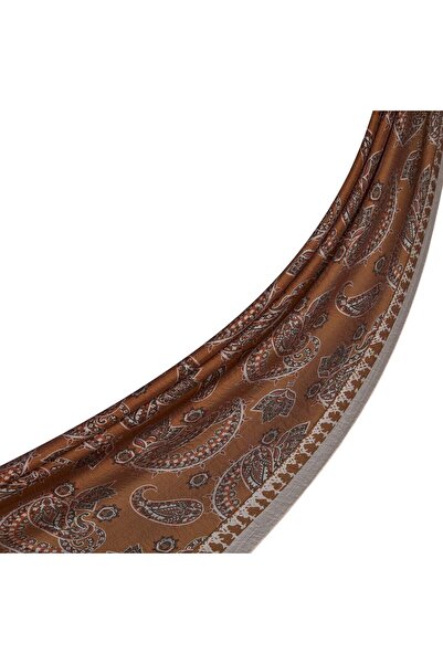 ipekevi İpekevi Mezopotamya Desenli Tenselsoft Şal 02888-Taş Toprak