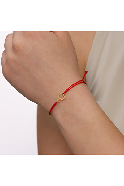 MOHI Fine Jewellery Bratara snur reglabil, aur galben, model simbolul feminitatii