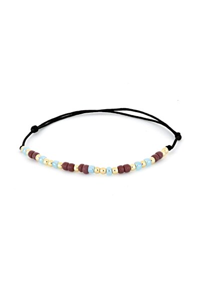 MOHI Fine Jewellery Bratara snur model cod morse Fericire din aur galben de 14k