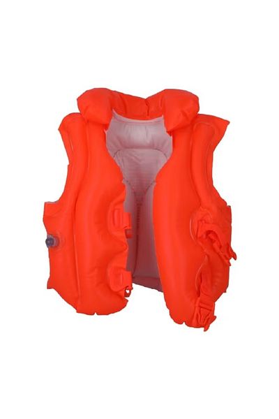 Intex Adjustable Strap Deluxe Swim Vest Orange and White 50 x 47 cm