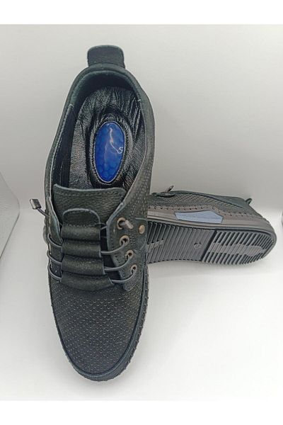Bukond Genuine Leather Inside and Outside Sole Gel Elastic Laced Men's Summer Comfortable Daily Lightweight Sandal Shoes