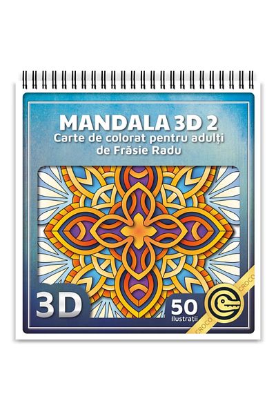 OEM Adult Coloring Book, Mandala 3D 2, 50 Anti-Stress Illustrations for Relaxation