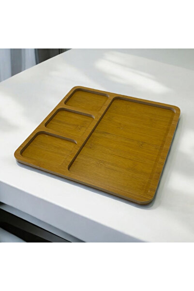 sesengo Bamboo Wooden Square Cake Breakfast Serving Presentation Plate 30cm X 30cm