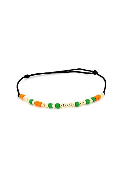 MOHI Fine Jewellery Bratara snur model cod morse Blessed din aur galben de 14k