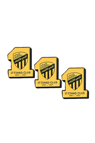 Generic 3 Pieces Ittihad Metal Sticker for Mobile or Any Smooth Surface