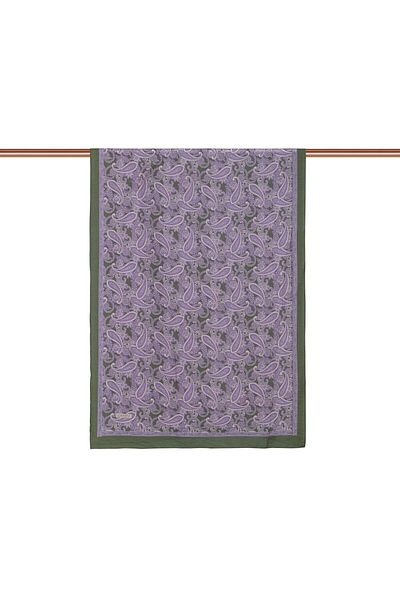ipekevi İpekevi Mesopotamia Patterned Tenselsoft Shawl 02883-Fig Purple