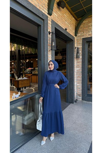 LİNA TESETTÜR Lina Hijab Ruffle Detail Dress