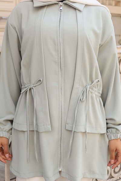 benguen Κοντό καπάκι με φερμουάρ στη μέση Mint Green 3243