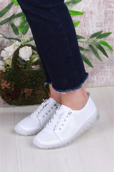 PİSAGOR Pythagoras Ps-33040 Orthopedic Women's Daily Genuine Leather Shoes