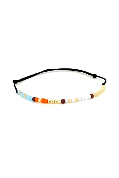 MOHI Fine Jewellery Bratara snur model cod morse Hope din aur galben de 14k