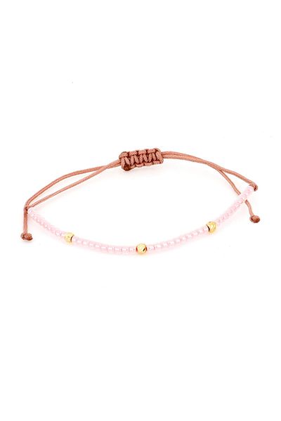 MOHI Fine Jewellery 14k yellow gold Toho beaded string bracelet