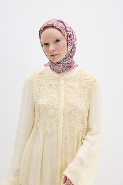 cs camellia scarf Μαλακό κασκόλ Milano Pattern - Ροζ