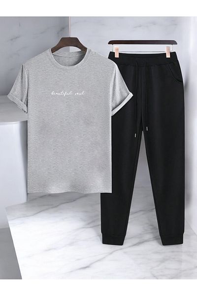 uyguntarz Σετ αθλητική φόρμα Unisex Beatiful Soul Design με στάμπα
