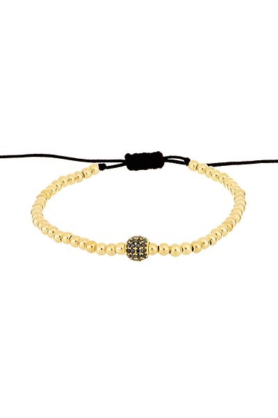MOHI Fine Jewellery 14k yellow gold ball string bracelet