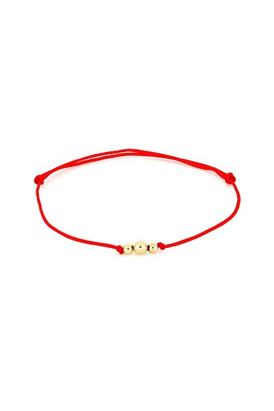 MOHI Fine Jewellery 14k gold simple ball string bracelet