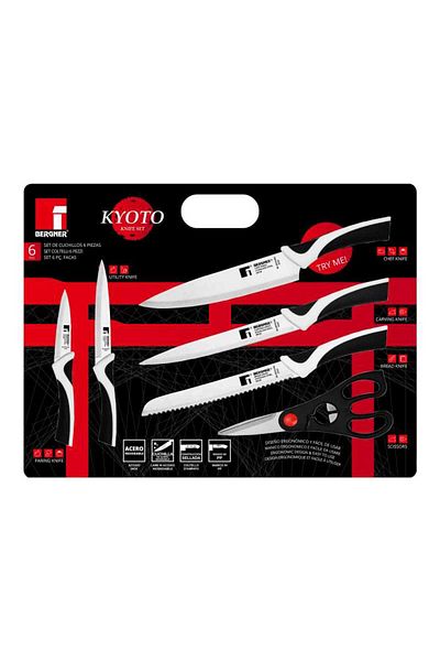 Bergner Knife and scissors set 6 pcs KYOTO