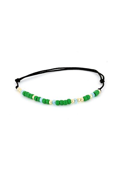 MOHI Fine Jewellery Always morse code pattern cord bracelet in 14k yellow gold