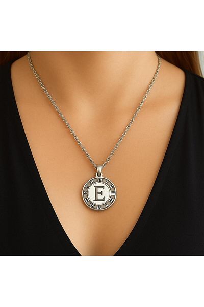 xesha Letter Necklace Roman Numeral Silver Color Very Stylish