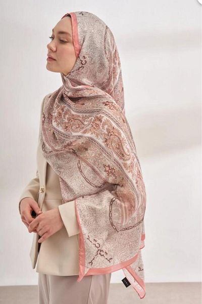 ARMANDA Εισαγόμενο Voile Nuit Pattern Shawl 04463-σκόνη