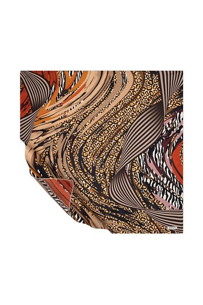 ipekevi Black Gold Wild Zen Tivil Silk Scarf