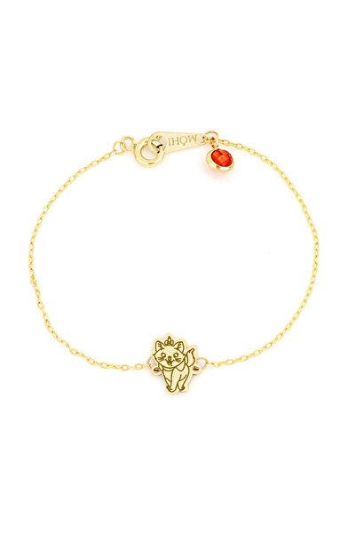 MOHI Fine Jewellery Bratara model pisica din aur galben de 14k