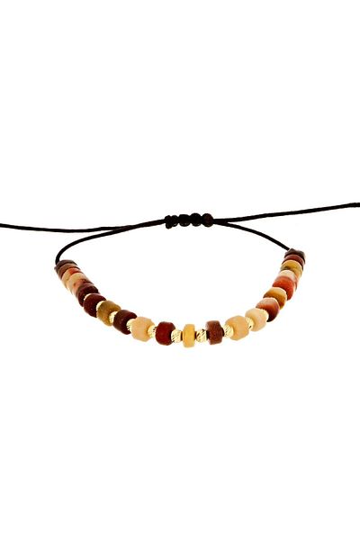 MOHI Fine Jewellery 14k yellow gold ball string bracelet