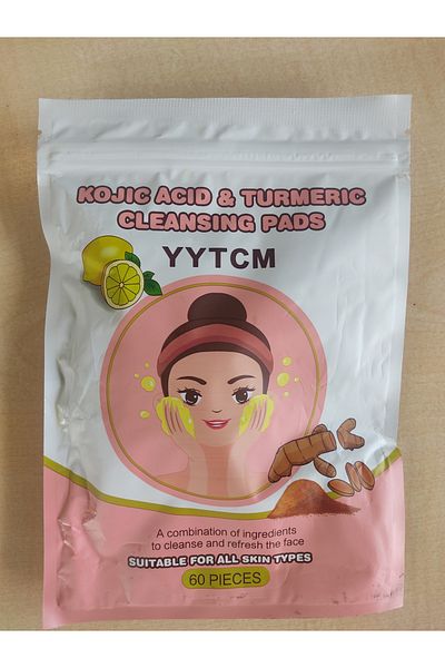 minzoo Colic Acid & Turmeric Cleansing Pads |   Skin Purifying & Brightening (Pack of 60)