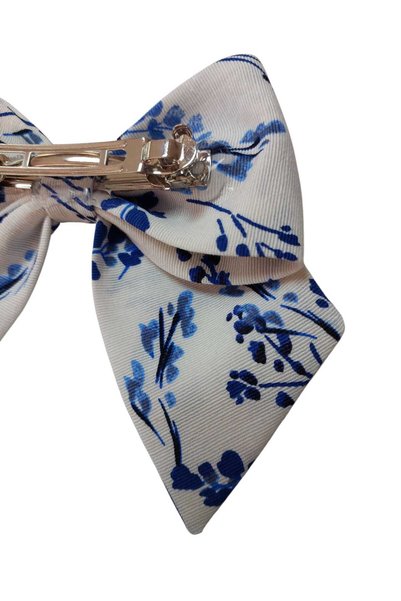 Minval Darkketen Blue White 8 cm Automatic Metal Clip Bow Buckle