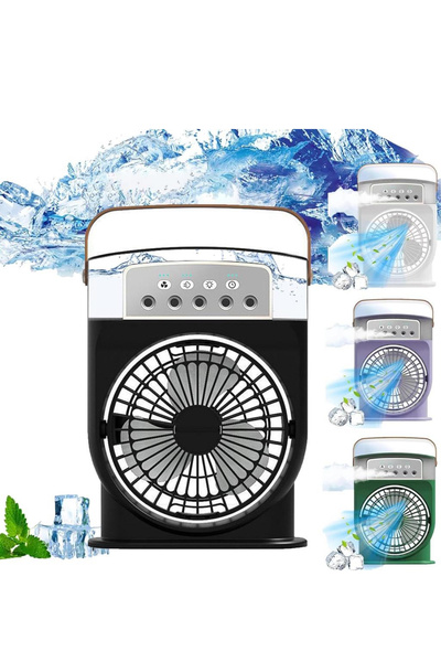 CRK TECH BUZLU FAN TASINABiLiR SU BUHARI PÜSKÜRTMELI KLIMA SERINLETICI VANTIL...
