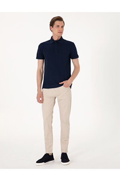 Pierre Cardin Beige Slim Fit Jean Trousers 50302752-Vr011