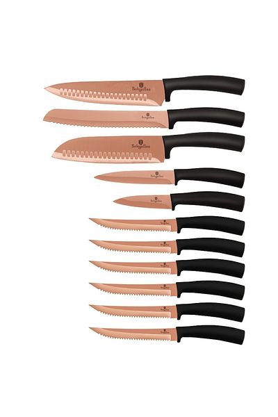 Berlinger Haus 11-piece Rosegold Metallic Line non-stick knife set