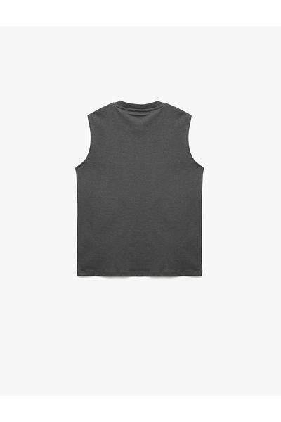 Koton Cotton Short Sleeve Crew Neck Printed Singlet
