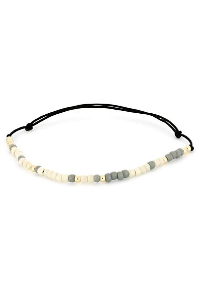 MOHI Fine Jewellery I am enough morse code pattern cord bracelet in 14k yellow gold