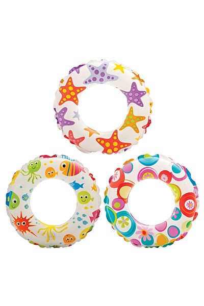 Intex Lovely Print Swim Ring for Kid Inflatable Pool Float Swim Circle 25X25X15 cm