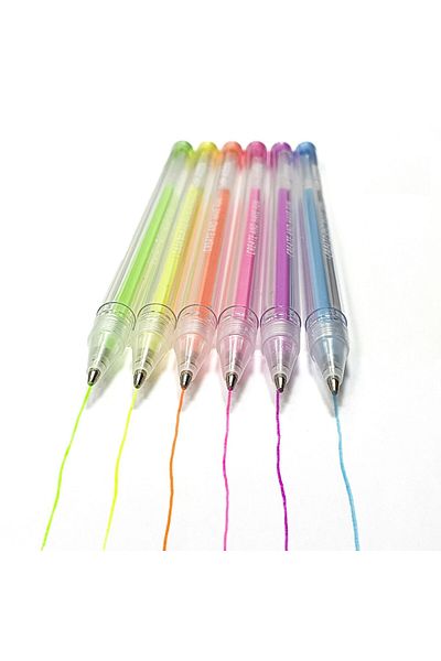 Kidea Set of 6 pens, pastel colors, Kidea DP6KA