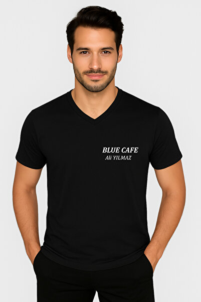 Üniformanya Nakış Hediyeli V Yaka Kısa Kollu Şef Aşçı Garson Tişört İş Kıyafeti Çalışma Tişört Kişiye Özel