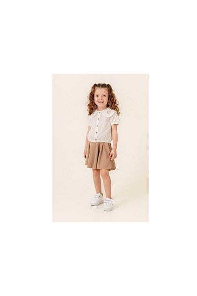 bebitomkids Girl 2-5 Years Old Baby Collar Skirt Suit