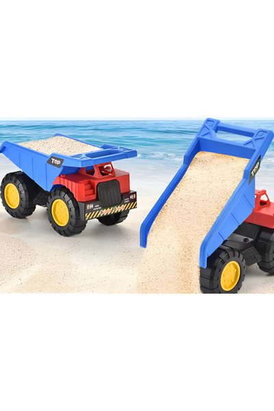 rexa مجموعة ألعاب رمل الشاطئ - مجموعة لعب مركبة هندسية وقوالب للأطفال