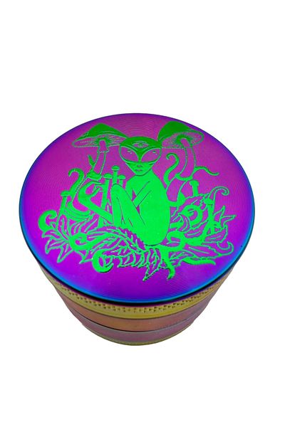 Amsterdam Grinder Magic Leaf Alien stainless steel Oil Effect green 4 Parts Ø50mm