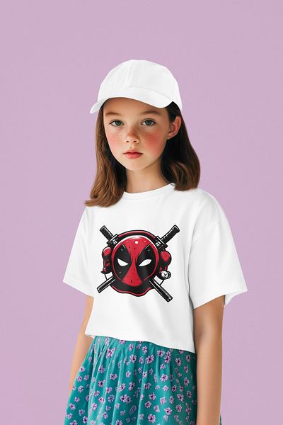 SEVBANO Tricou pentru copii cu eroi de film unisex cu imprimeu Deadpool (vârsta 1-12)