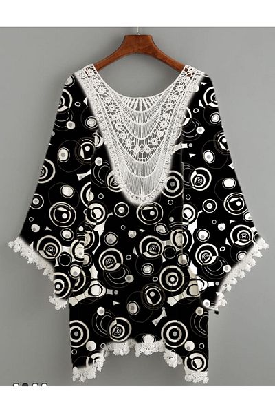 randevu Mini Pareo with Colorful Pompom Back Detail