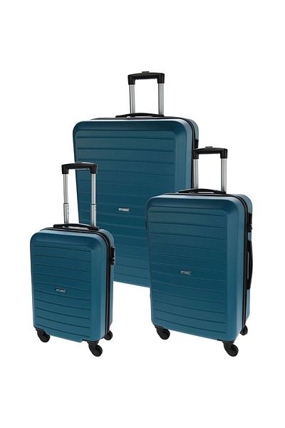 Excellent Houseware Set de 3 valize de călătorie din plastic 50 / 60 / 70 cm kerosen