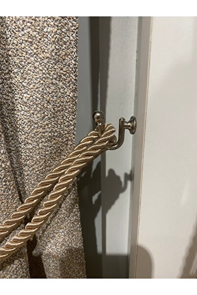 ZORLUPER Renso Fon Perde Bağlama Aparatı Küçük Perde Kancası Askılık Gümüş Fo...